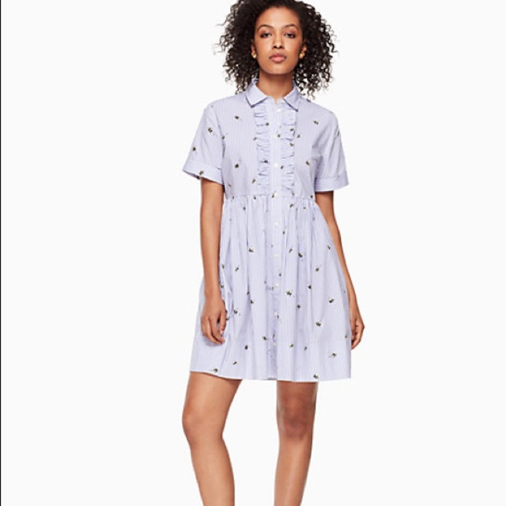 Late Spade “Abuzz Poplin” Dress, Size Small